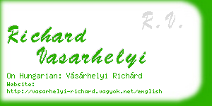 richard vasarhelyi business card