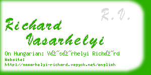 richard vasarhelyi business card